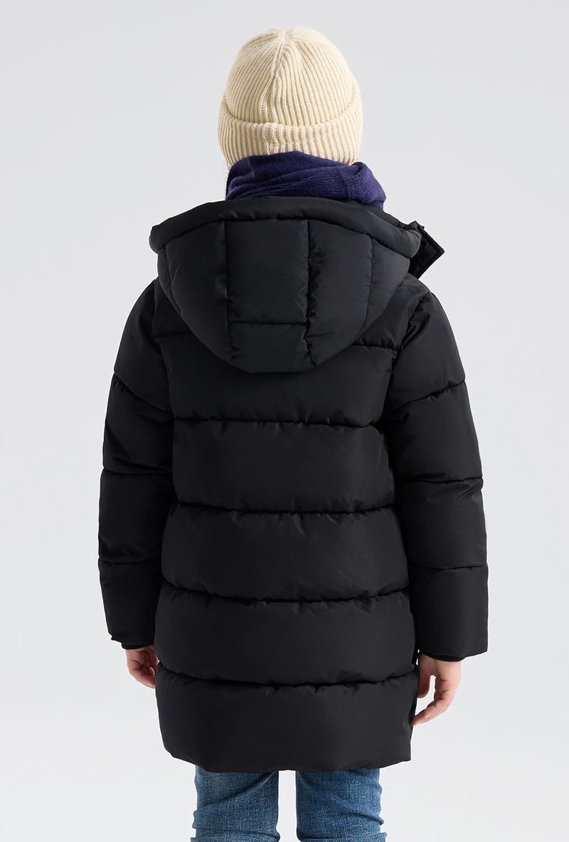 SOLOCOTE Boys Winter Coat – Heavyweight Water-Resistant Elastic Cuffs Soft Lining with Hooded Puffer Parka - Image 1